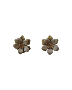 Michal Negrin Gold stone flower Ohrstecker