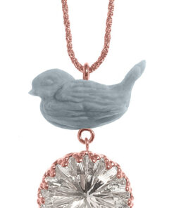 Bird Halskette, Rosegold plattiert
