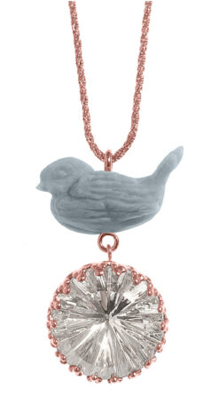 Bird Halskette, Rosegold plattiert