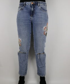 Jeans mit Blumen Gr. M