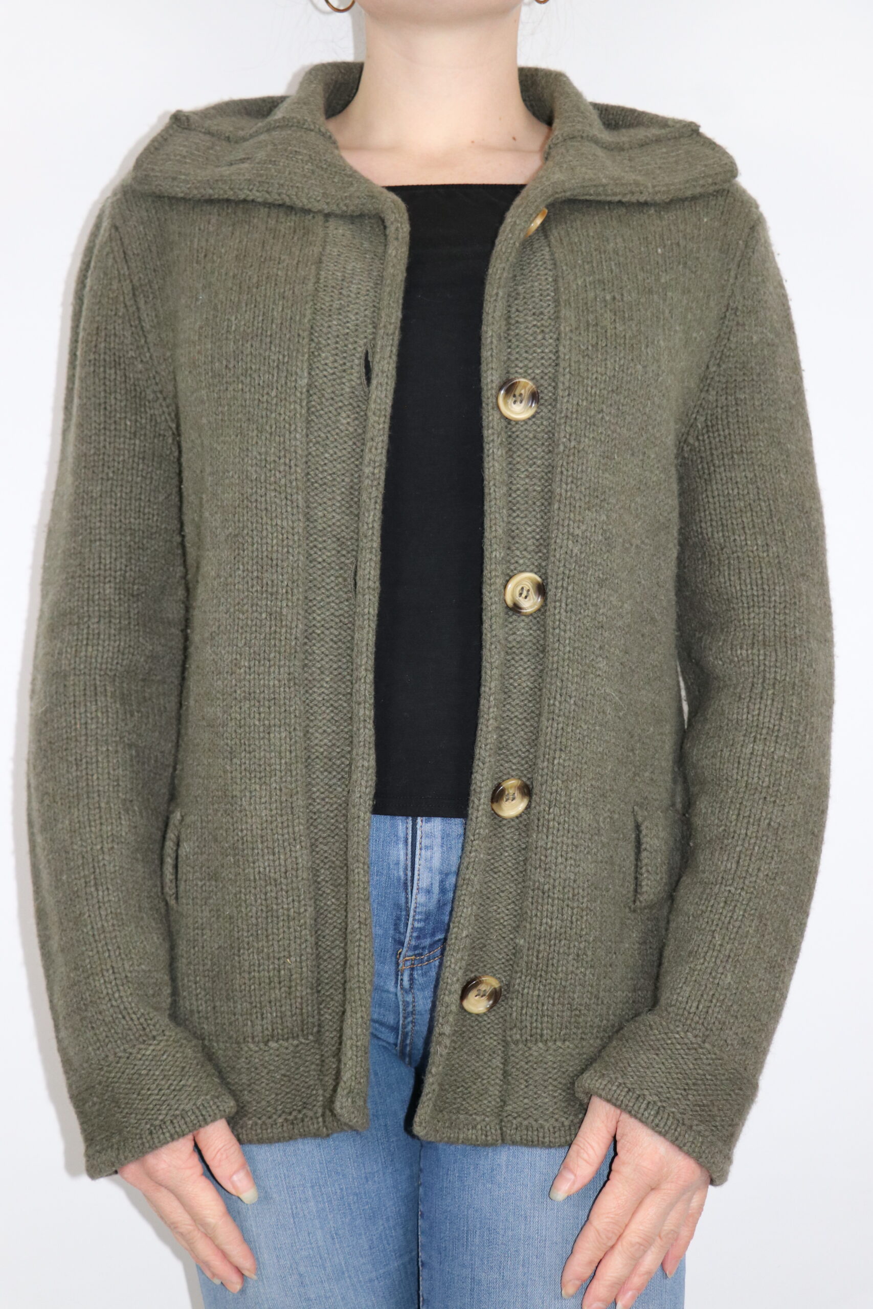 Strickjacke 100% Lammwolle Gr. L