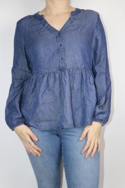 Jeanslook Bluse Gr. M/L