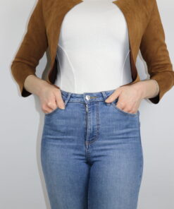 Lederlook Jacke Gr. S