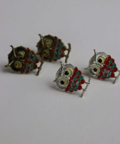 Eulen Ohrstecker Set
