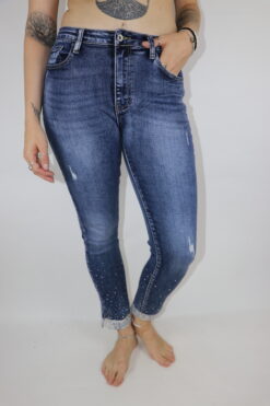 Glitzer Jeans Gr. M