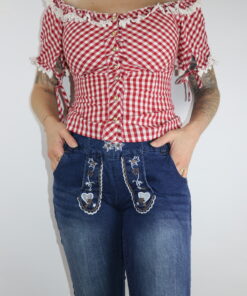 Oktoberfest Trachten Bluse Gr. 34