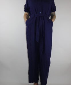 Jumpsuit mit Leinenanteil Gr. 42