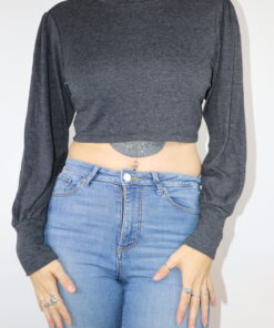 cropped Langarmshirt Gr. ca. S/M