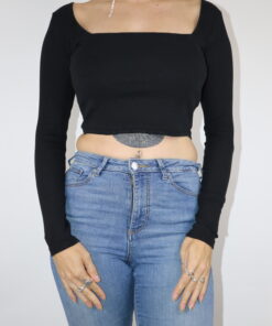 cropped Langarmshirt Gr. S